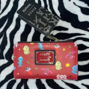 Pixar incredibles Brand new jack jack hard tag red loungefly faux leather wallet